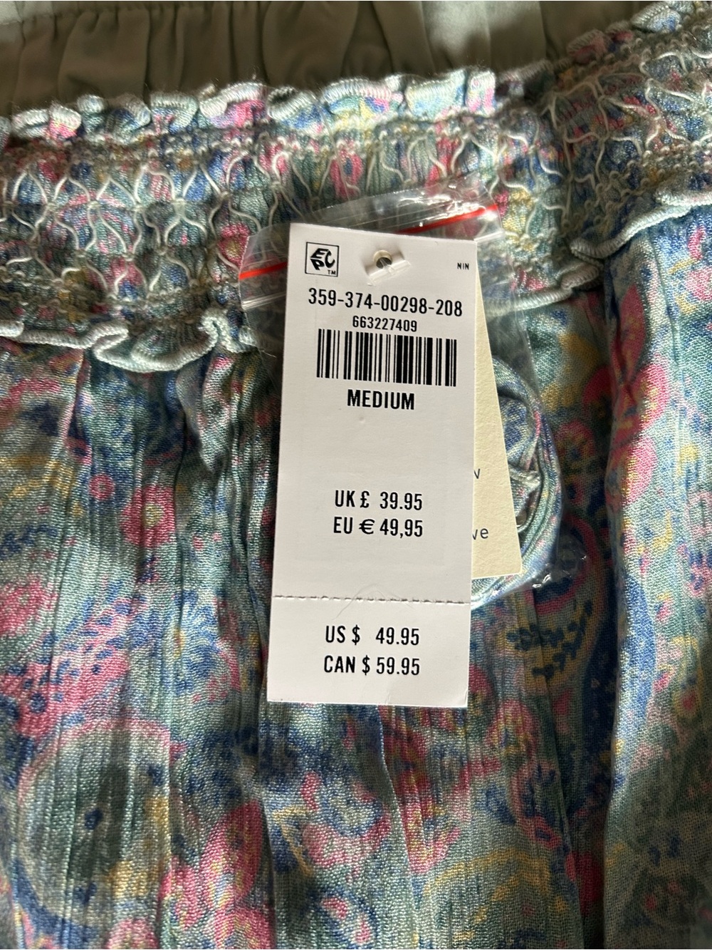 Hollister Strapless Dress - Pastel Blue Multi